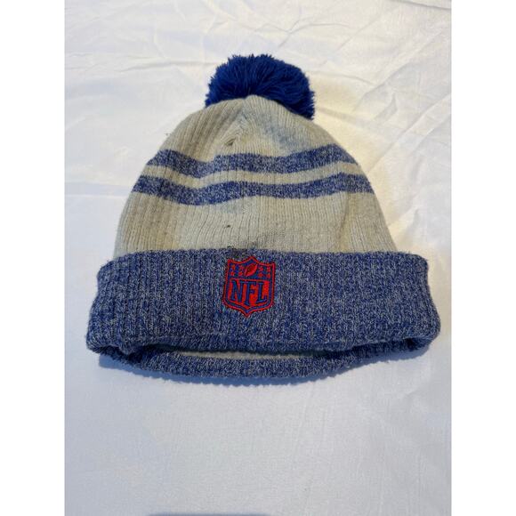 New Era New England Patriots Historic Patch Winter Hat With Pom Beanie - Picture 4 of 6